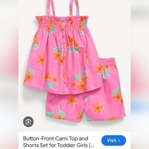 Old Navy Pink and Orange Floral Toddler Set